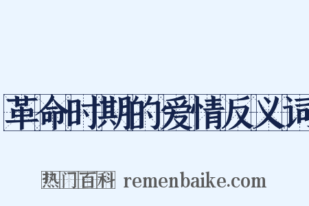 革命时期的爱情反义词是什么意思的图片
